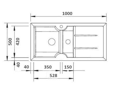 BLANCO IDESSA 6 S KERAMIKA KRISTALNO BELA