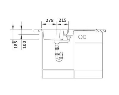 BLANCO IDESSA 6 S KERAMIKA KRISTALNO BELA