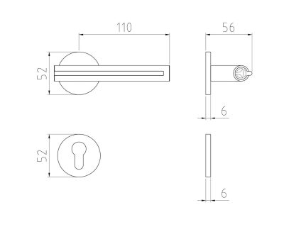 Kvaka za vrata sa rozetom GHIDINI FERGIE