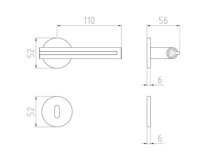 Kvaka za vrata sa rozetom GHIDINI FERGIE