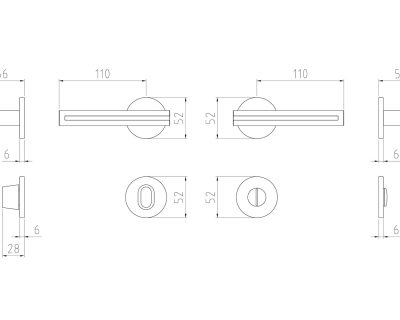 Kvaka za vrata sa rozetom GHIDINI FERGIE