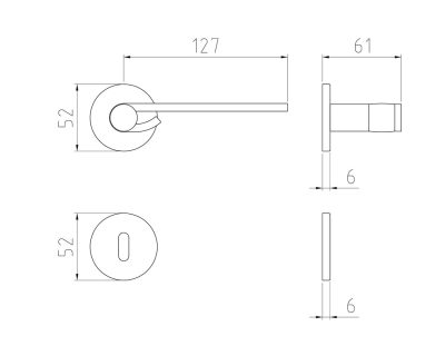 Kvaka za vrata sa rozetom GHIDINI clip