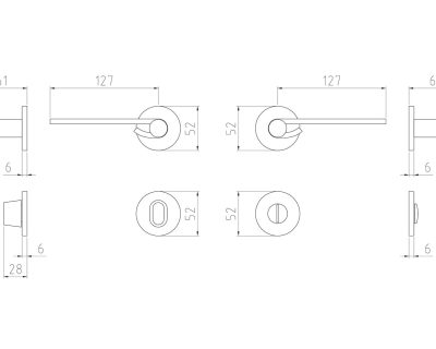 Kvaka za vrata sa rozetom GHIDINI clip