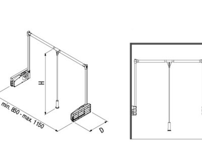 LIFTER STARAX 85-115cm ANTRACIT