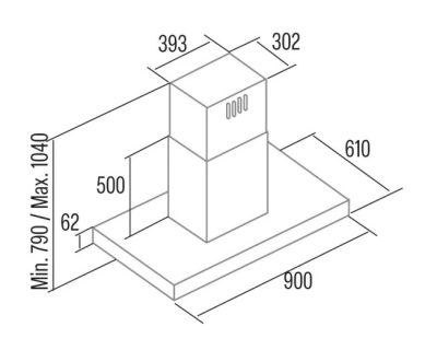 CATA ISLA LEGEND 900 XGBK ostrvski aspirator