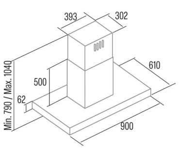 CATA ISLA SYGMA 900 X ostrvski aspirator