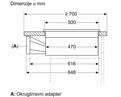 BOSCH PVS611B16E indukciona ploča sa integrisanim aspiratorom širine 60cm