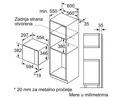 BOSCH BFL523MS0 ugradna mikrotalasna