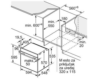 BOSCH HBA171BS3 ugradna rerna