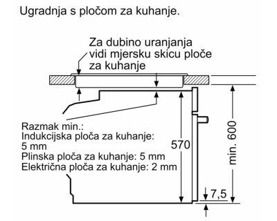BOSCH HBA171BS3 ugradna rerna