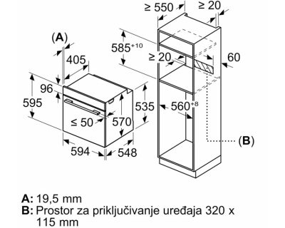 BOSCH HBA171BS3 ugradna rerna