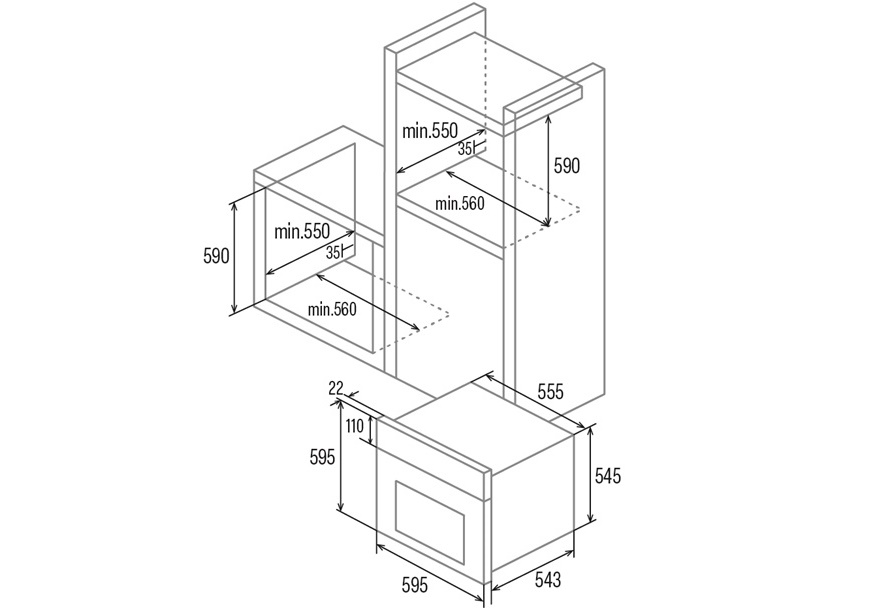 ugradna-rerna-cata-mds-8007-fb-dimenzije CATA MDS 8007 FB ugradna rerna