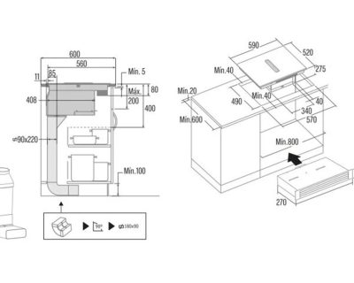 CATA AS 600 indukciona ploča sa integrisanim aspiratorom
