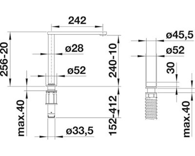 podprozorska slavina BLANCO ELOSCOPE-F DUO