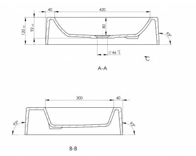 SANDONNA TIMO BELI nadgradni umivaonik 500x400x130mm