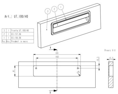 UKOPAVAJUĆA RUČICA RUJZ DESIGN U7 180/40 MCrL