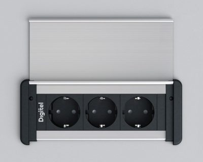 Multifunkcionalna plitka utičnica sa poklopcem DIGITEL SLIM COVER