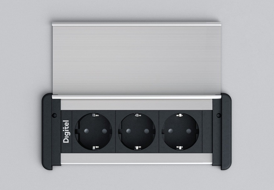 digitel-slim-cover-3-inox-crna Multifunkcionalna plitka utičnica sa poklopcem DIGITEL SLIM COVER