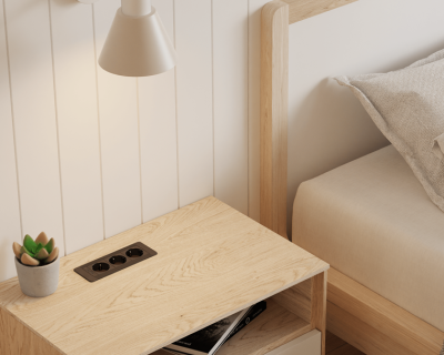 Multifunkcionalna plitka utičnica DIGITEL SLIM FRAME 3 CRNA