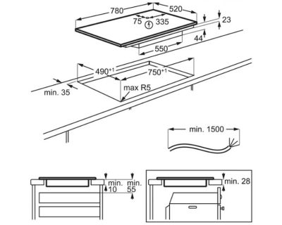ELECTROLUX EIV83443CT SaphirMatt® indukciona ploča širine 80cm