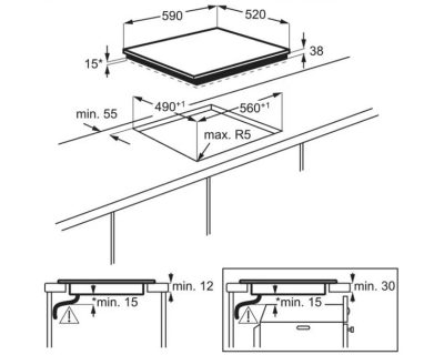 ELECTROLUX EHF6140FOK staklokeramička ploča