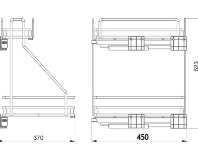 DELUXE ŽIČANA FIOKA ZA HEMIJU ZA SUDOPERSKI ELEMENT