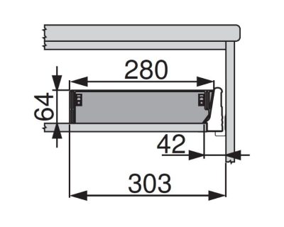 DRŽAČ PRIBORA ZA JELO/KLASER ZA ESCAJG za fioke BLUM ANTARO