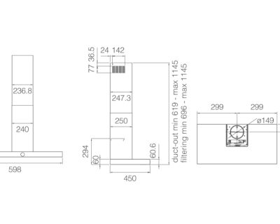 ELICA LOL CRNI BL/A/60 dekorativni aspirator širine 60cm