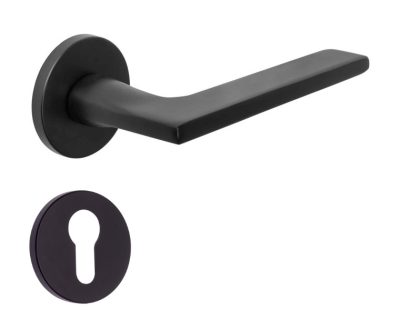 Kvaka za vrata sa rozetom ALBURY crna mat