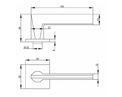 Kvaka za vrata sa rozetom Palbox BYRON