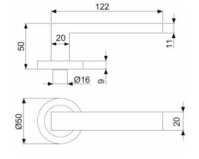 Kvaka za vrata sa rozetom MACKAY