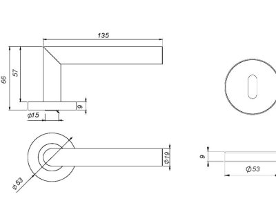 Kvaka za vrata sa rozetom PALBOX MANILLA