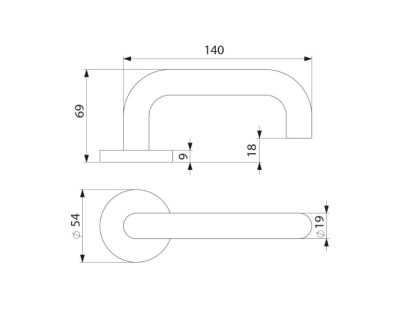 Kvaka za vrata sa rozetom PALBOX MANILLA