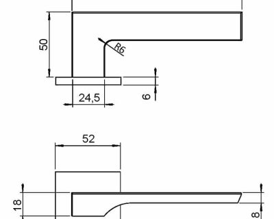Kvaka za vrata sa rozetom Palbox FRASER