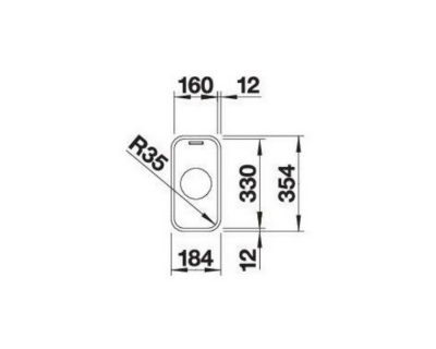 Podgradna Sudopera BLANCO STATURA 160-U INOX dorada četkom