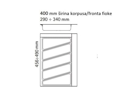 ULOŽAK ZA FIOKU/DRŽAČ PRIBORA ZA JELO/KLASER ZA ESCAJG