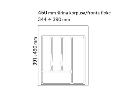 ULOŽAK ZA FIOKU/DRŽAČ PRIBORA ZA JELO/KLASER ZA ESCAJG