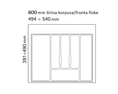 ULOŽAK ZA FIOKU/DRŽAČ PRIBORA ZA JELO/KLASER ZA ESCAJG
