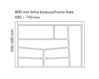 ULOŽAK ZA FIOKU/DRŽAČ PRIBORA ZA JELO/KLASER ZA ESCAJG