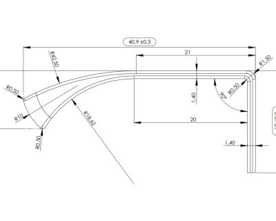 RUČICA FURNIPART EDGE STRAIGHT