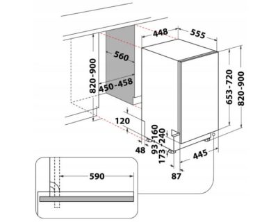 INDESIT DSIO 3M24 C S sudomašina za element 45cm