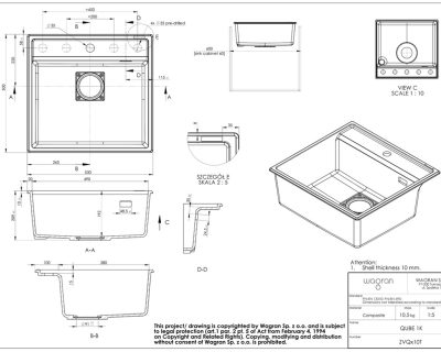 granitna sudopera SANDONNA AUREA GRANIT CRNA MAT