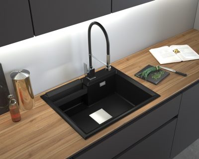 granitna sudopera SANDONNA LUMINE GRANIT CRNA MAT