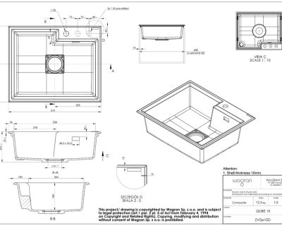 granitna sudopera SANDONNA LUMINE GRANIT CRNA MAT