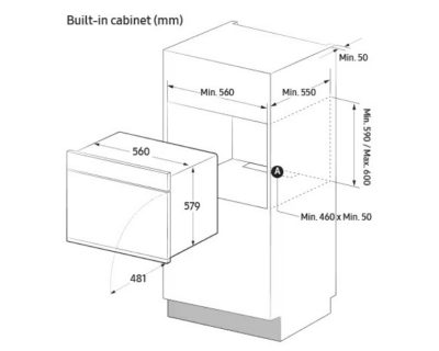 SAMSUNG NV7B41301AK/U3 ugradna rerna