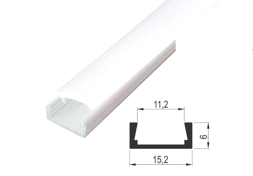 alu-profil-za-led-rasvetu-1506-beli-sa-brlim-difuzorom LED PROFIL N 1506 NADGRADNI SA DIFUZOROM