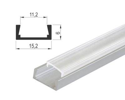 LED PROFIL N 1506 NADGRADNI SA DIFUZOROM