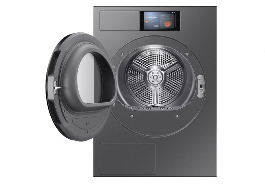 ,asina-za-susenje-vesa-samsung-dv90f09f4su4-otvorena-vrata SAMSUNG DV90F09F4SU4 mašina za sušenje veša 9kg, sa toplotnom pumpom
