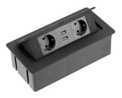 ELEKTRIČNA KONZOLA/UTIČNICA GTV TELEBLOK CRNA