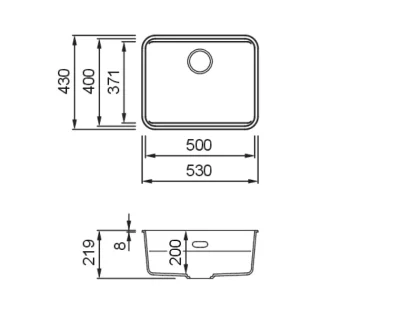 Granitne sudopere ELLECI OPERA 105 DUAL 530x430mm KERATEK